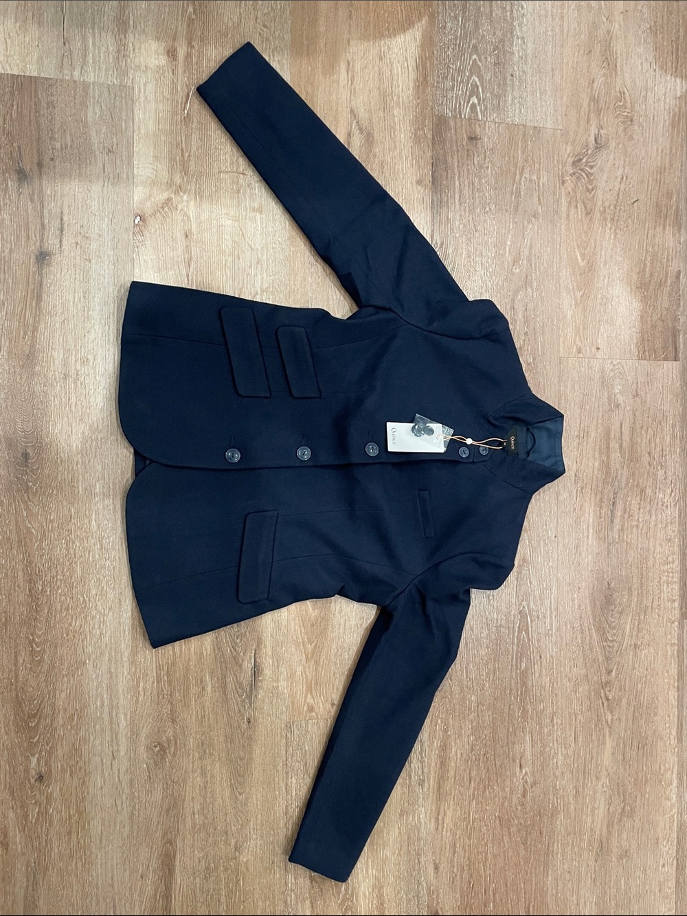 Quince Navy Tailored Blazer Jacket